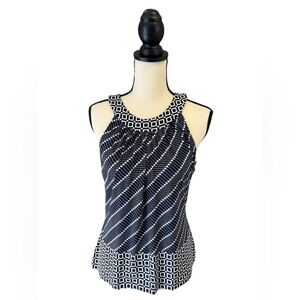 Tommy Hilfiger Navy Geometric Top Size M